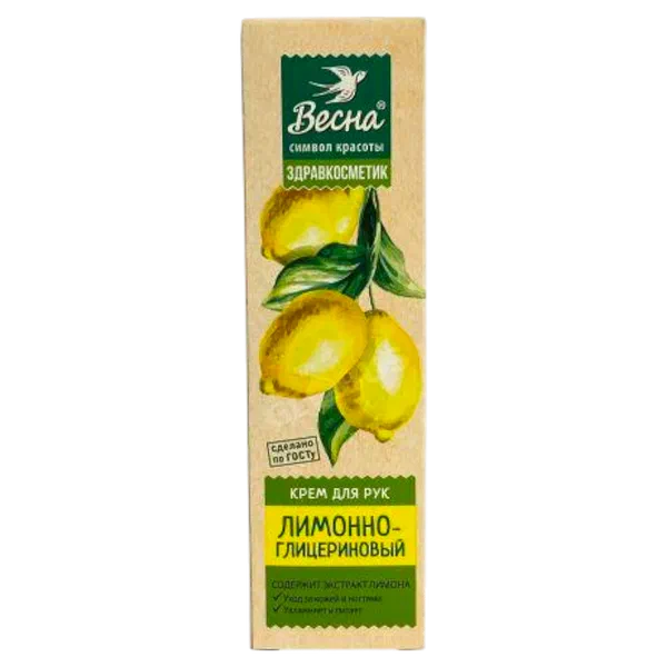 Крем д/рук Весна лимонно-глицериновый 40г