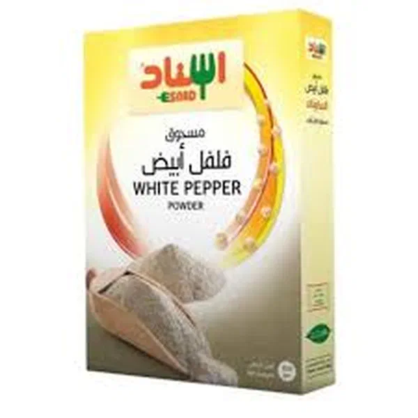 ESNAD PURE WHITE PEPPER GROUND POWDER HIGH-PURITY 100G