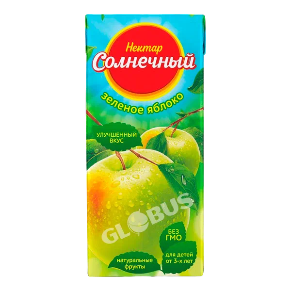 Нектар Солнечный зеленое ябл. 0,2л т/п RG Brands Казахстан 18