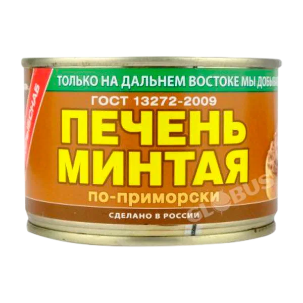 Печень минтая Примрыбснаб по-приморски 240г ж/б
