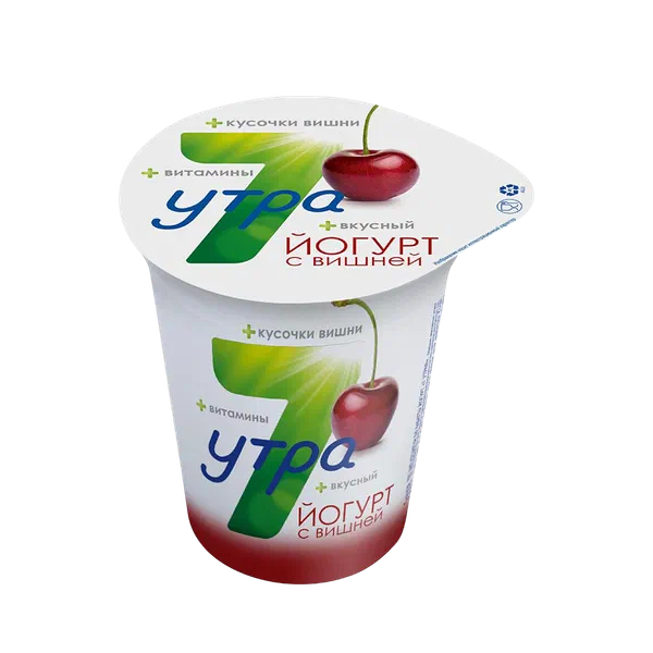 7 Утра 2 катмарлуу алча йогурту 2,5% 350г