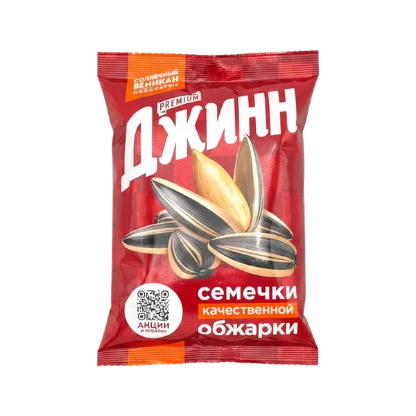Семечки Джинн Солнечный Великан жар неоч. 300г п/п Россия 10