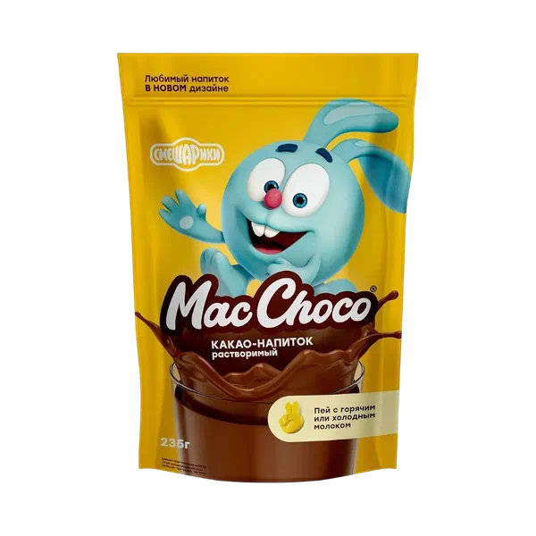 Какао MacChoco Смешарики маршмеллоу 235г д/п