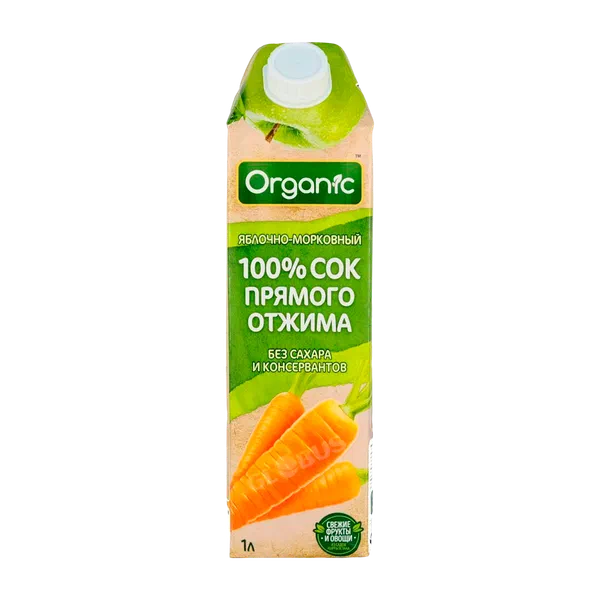 Organic алма/сабиз ширеси 1л т/п