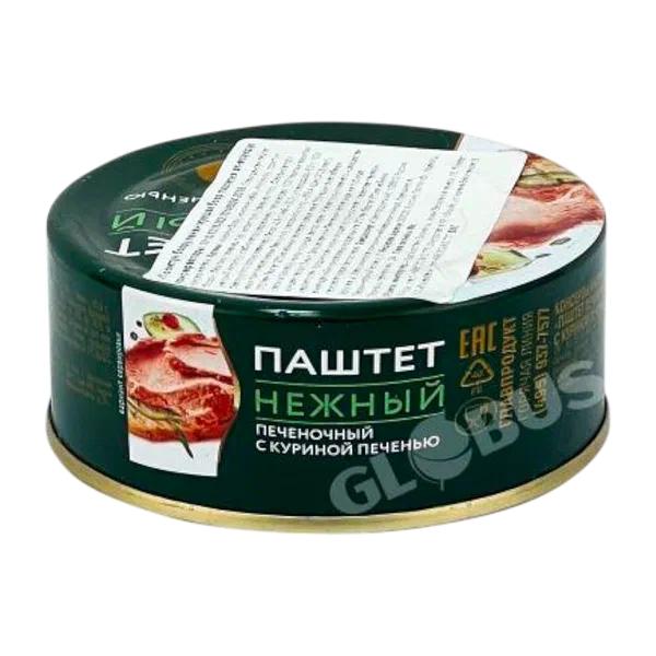 Паштет Главпродукт нежный с кур.печ. 90г ж/б