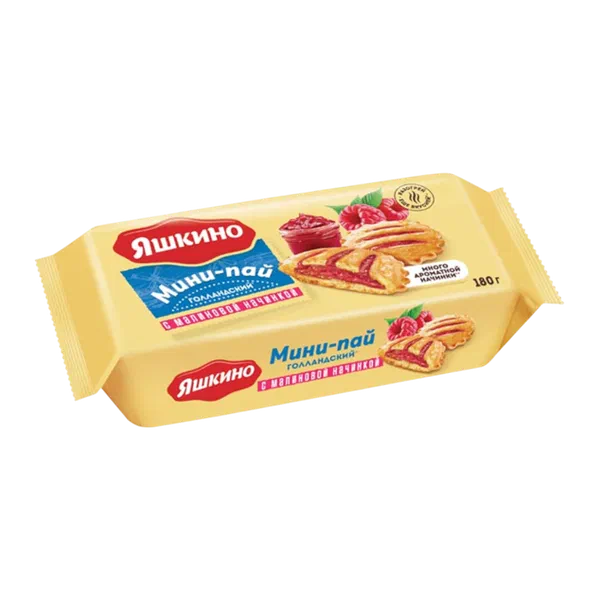 Печенье Яшкино Мини пай малина 180г KDV