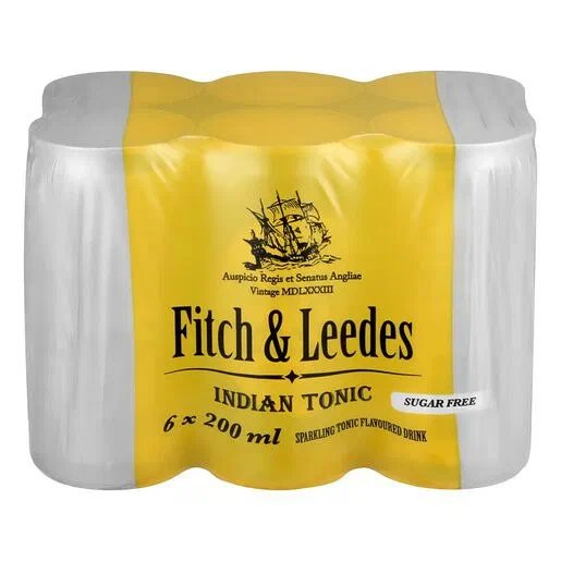 Fitch & Leedes Indian Tonic Lite Can 200ml 6 Pack