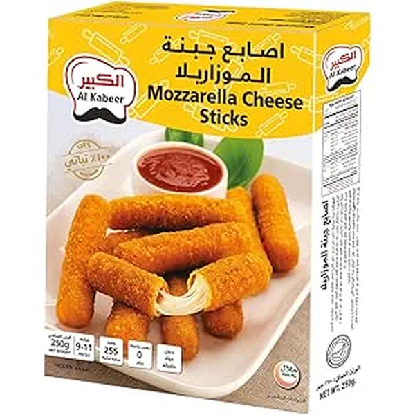 AL KABEER CRISPY MOZZARELLA CHEESE STICKS 250G POUCH