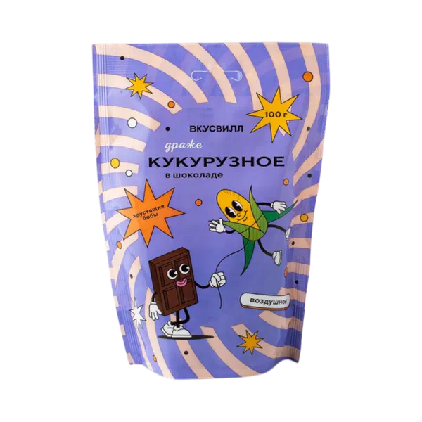Драже Вкусвилл шок. кукурузное 100г