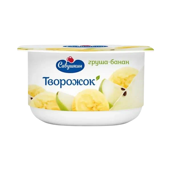 Творожная паста Савушкин груша/банан 3,5% 120г п/ст РЦ
