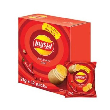 Lays Chips Hot Chilli 21Gm X12