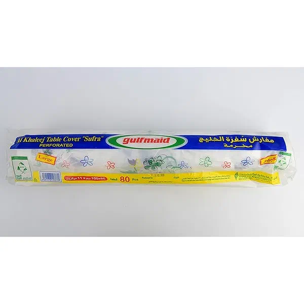 GULFMAID PREMIUM DISPOSABLE PLASTIC TABLE COVER ROLL 1-ROLL