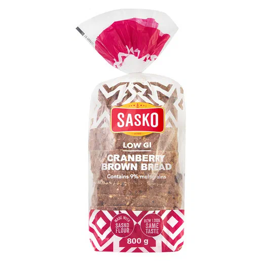 Sasko Low Gi Cranberry Brown Bread 800g