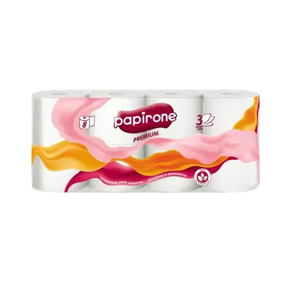 Бумага туал Papirone 8шт