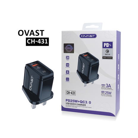 Ovast Dual Port Wall Charger38W Ch431