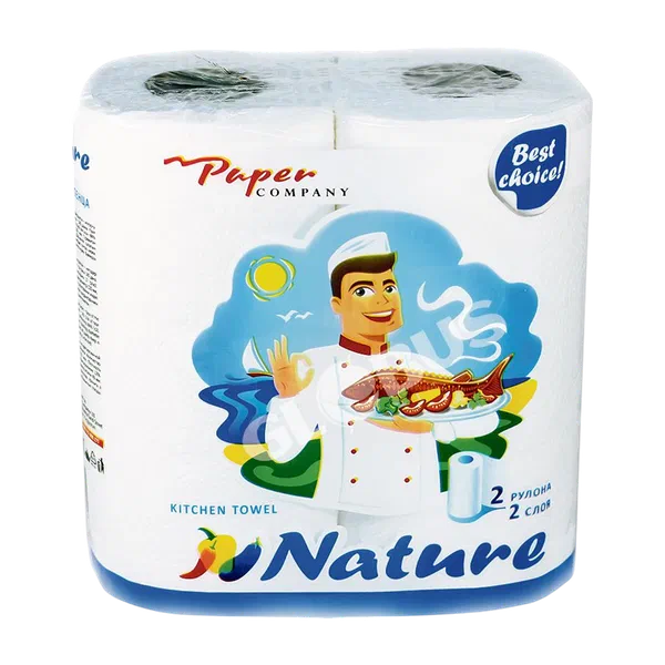Полотенце Nature бумаж 2сл 2рул GL