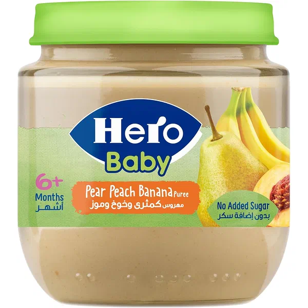 HERO BABY 3-FRUITS MIXED FRUIT SMOOTH PUREE FOR 4 MONTHS+ 125G