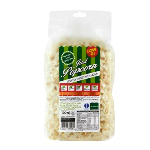 Just Popcorn Lightly Salted Low Gi 100g