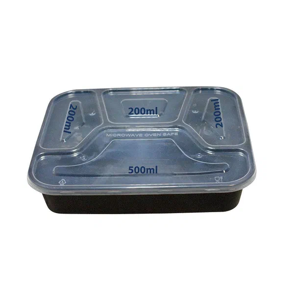 BINDAWOOD PREMIUM DISPOSABLE PLASTIC FOOD CONTAINER 10-PIECE SET