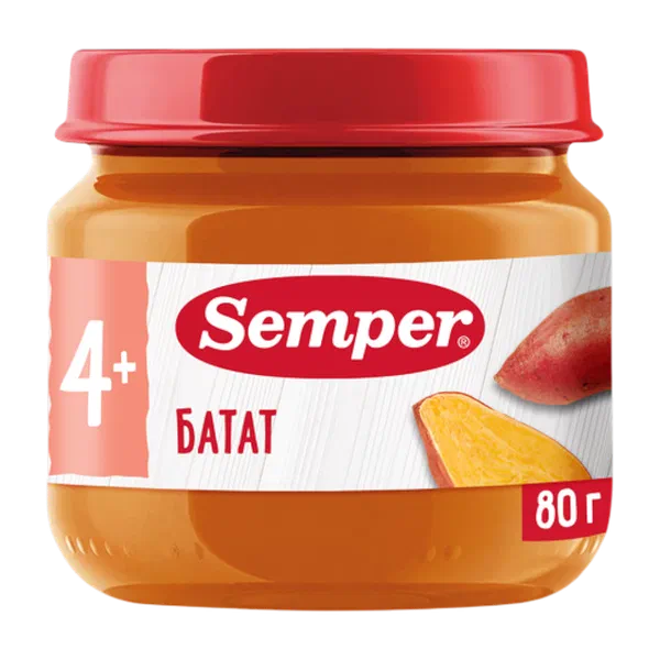 Semper Батат бал/пюреси 80г а/и