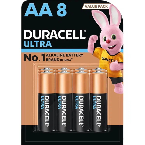DURACELL COPPERTOP AA ALKALINE BATTERIES HIGH-INTENSITY 8-PACK