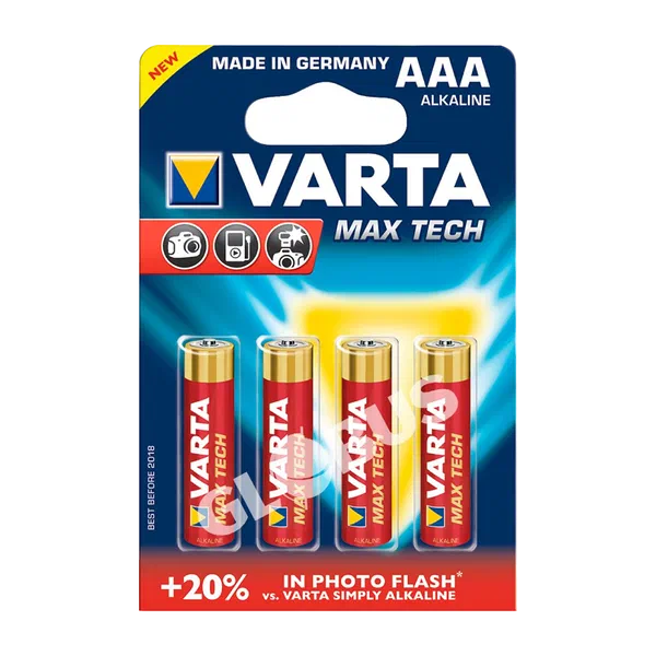 Батарейки Varta Max Tech AAA 4шт GL