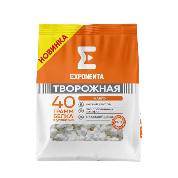 Творожок Экспонента с манго 0% 250г
