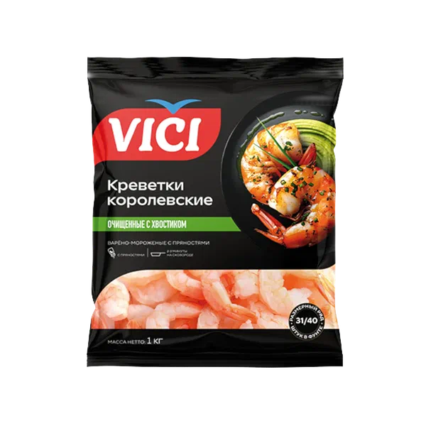 Креветки Vici Королевские Приорити очищ заморож 1кг
