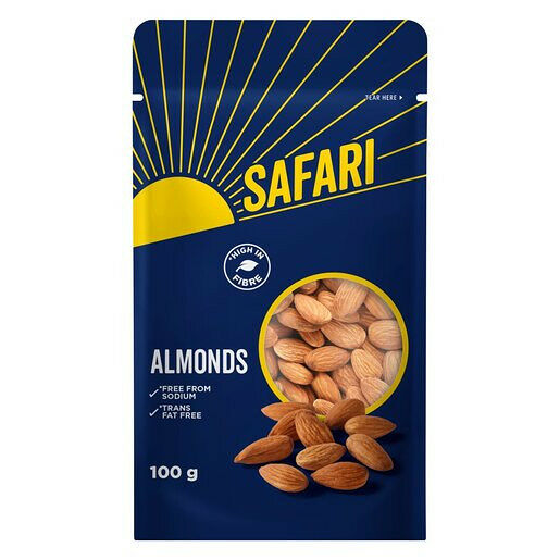 Safari Natural Almonds 100g