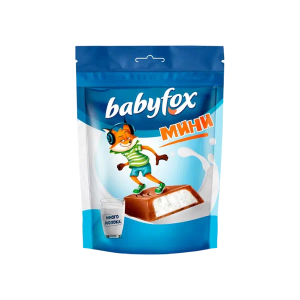 Батончик шок. Baby Fox mini мол. 120г