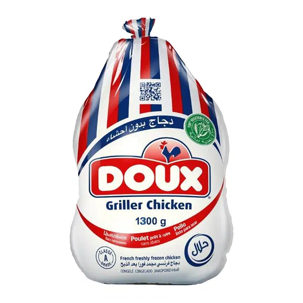 DOUX GRILLER LARGE WHOLE FRESH FROZEN CHICKEN 1300G