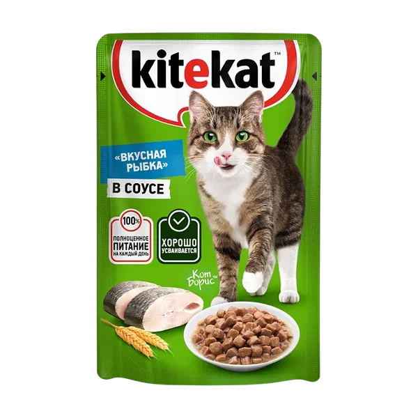 Корм д/кошек Kitekat лосось в соусе 85г