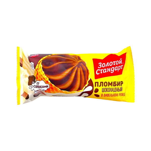Мороженое Algida Золотой Стандарт шок.рожок 90г
