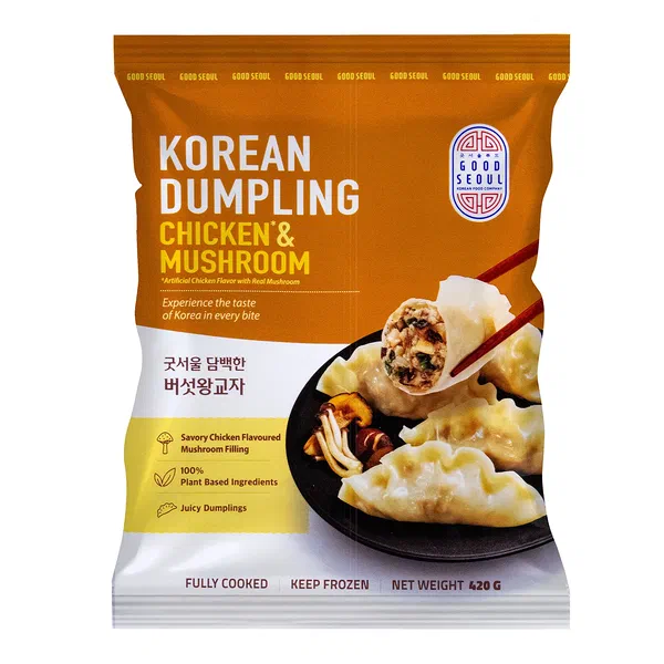 GOOD SEOUL KOREAN CHICKEN AND MUSHROOM MANDU DUMPLINGS 420G