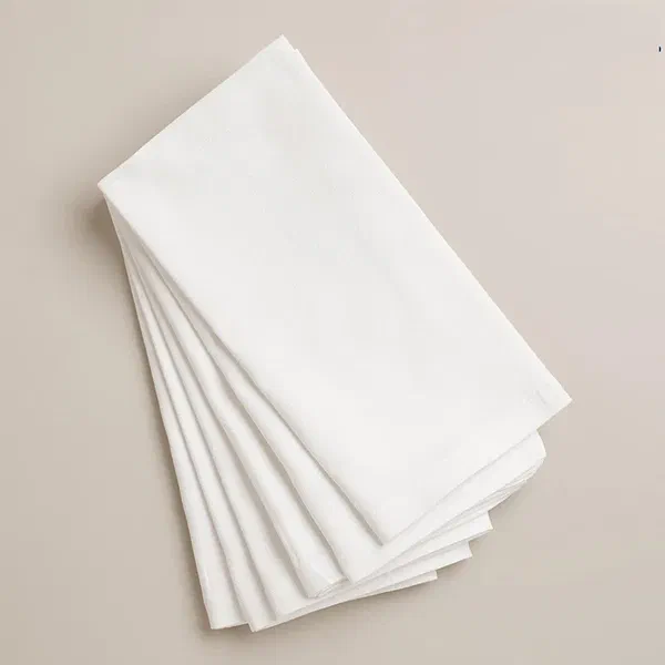 BINDAWOOD TRADITIONAL WHITE PAPER NAPKINS HIGH-ABSORBENCY