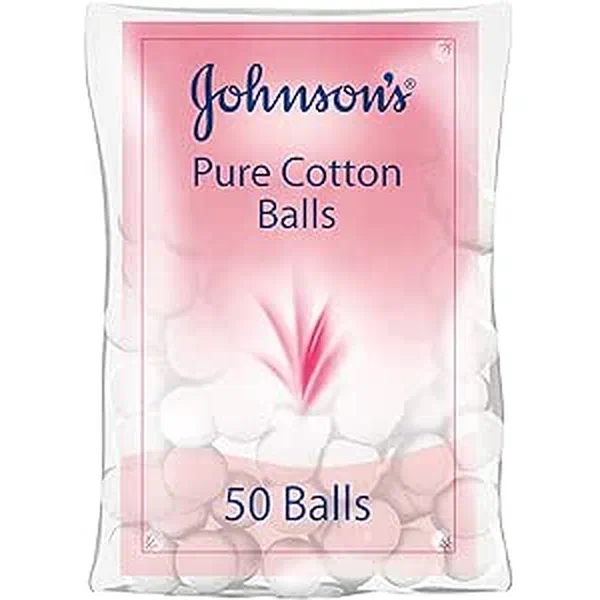 JOHNSON’S BABY PURE COTTON BALLS SOFT AND ABSORBENT 50-COUNT