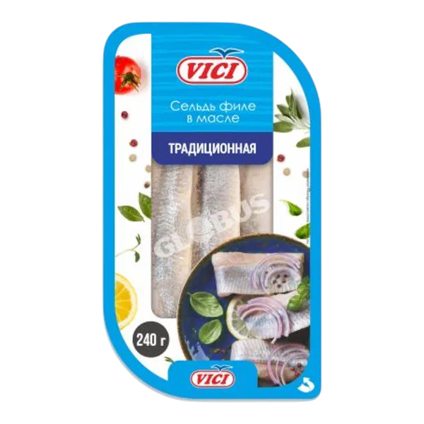 Сельдь Vici Традиционная в масле 240г