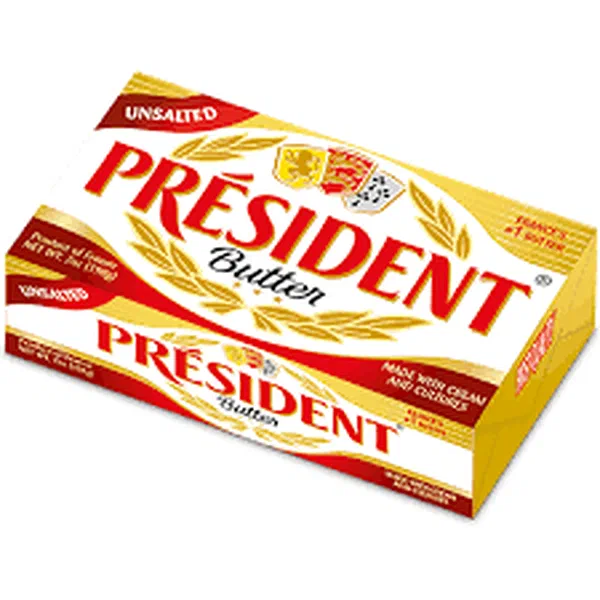 PRESIDENT FRENCH UNSALTED BUTTER 100G - PRESIDENT FRENCH UNSALTED BUTTER