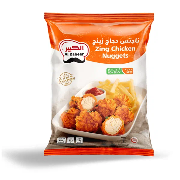 AL-KABEER ZINGER SPICY BREADED CHICKEN NUGGETS 750G