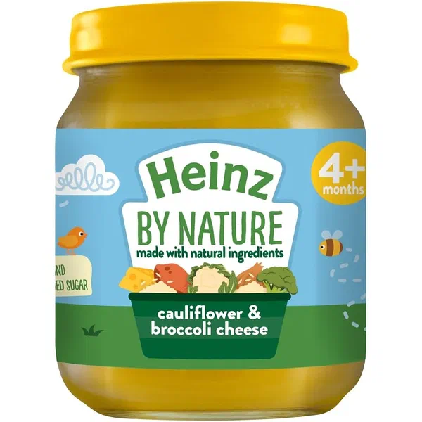HEINZ BABY CAULIFLOWER AND BROCCOLI SMOOTH ORGANIC PUREE 120G
