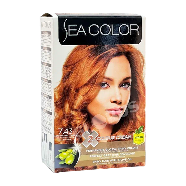 Sea Color 7.43 ачык жез тустогу чач боек