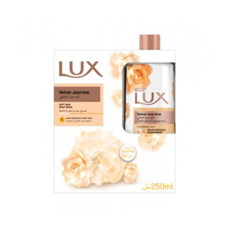 لوكس غسول الجسم الياسمين المخملي مع النفخة 250 مل