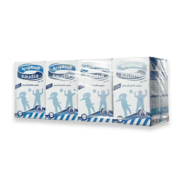 SAUDIA JUNIOR FULL FAT MILK WITH MULTI-VITAMINS 8X125ML