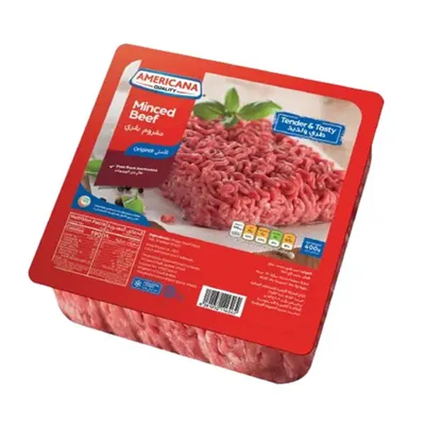 AMERICANA QUALITY MINCED BEEF SQUARE VALUE PACK 400G