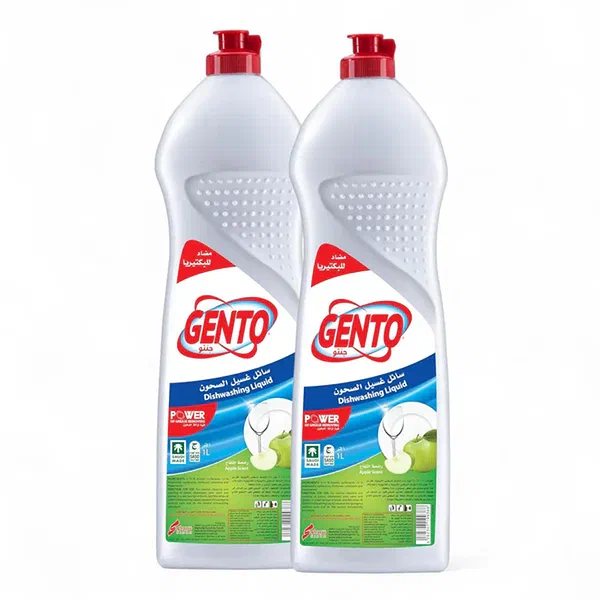 GENTO GREEN APPLE FRESH SCENTED DISHWASHING LIQUID 1 LITER