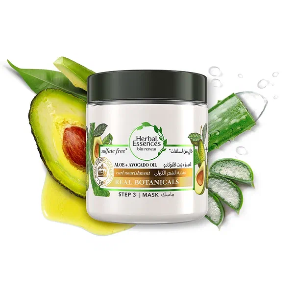 HERBAL ESSENCES PURE ALOE AND AVOCADO OIL RESTORING MASK 250ML