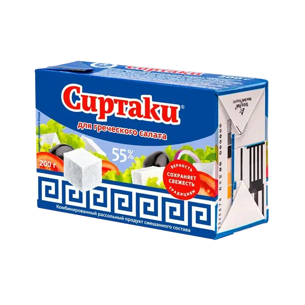 Сыр Сиртаки Original для греческого салата 55% змж 200г