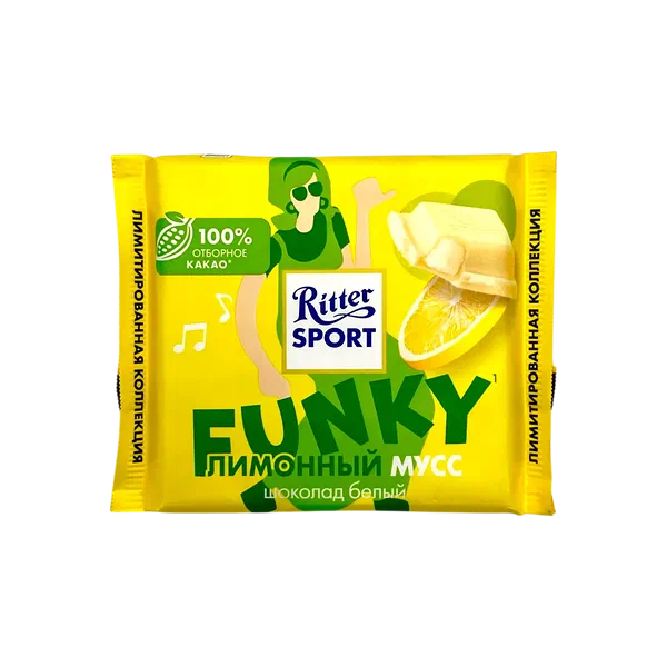 Шоколад Ritter Sport мол. с лимоном 100г