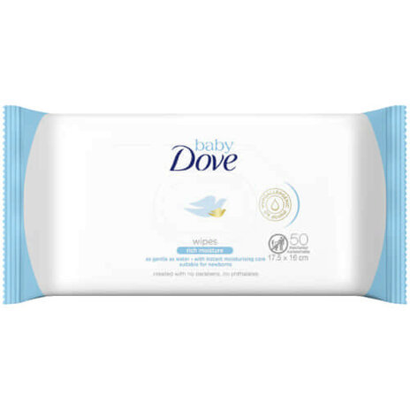 Dove Baby Wipes Rich Moisture 50's