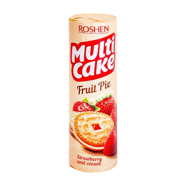 Печенье Roshen Multicake начинкой клубника крем 180г